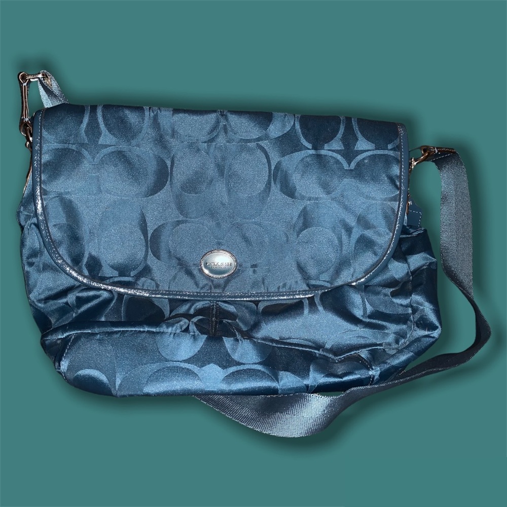 Coach Crossbody Purse Blue Authentic